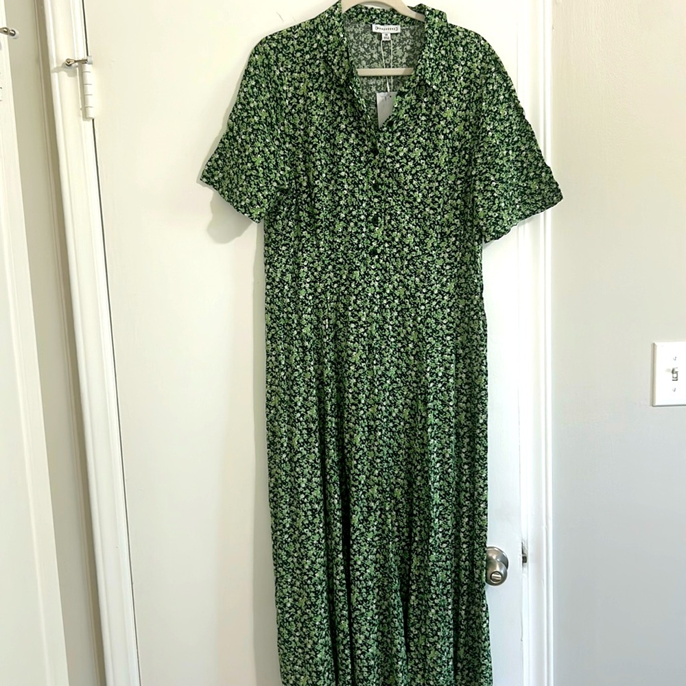Warehouse maxi collared dress